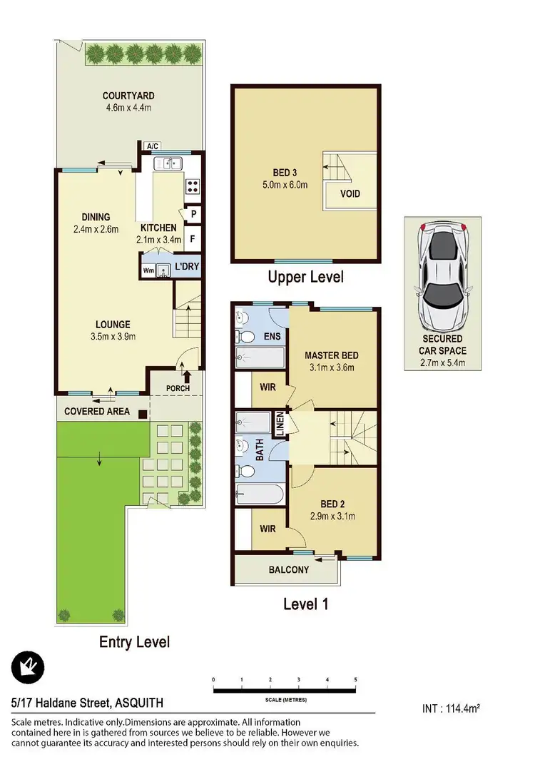 Floorplan of Homely townhouse listing, 5/17 Haldane Street, Asquith NSW 2077