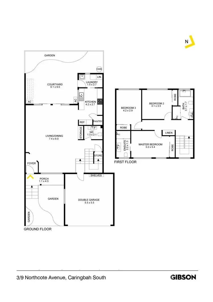 Floorplan of Homely townhouse listing, 3/9 Northcote Avenue, Caringbah South NSW 2229