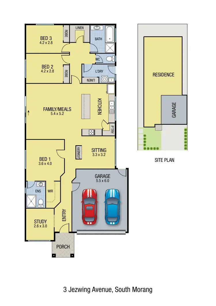 Floorplan of Homely house listing, 3 Jezwing Avenue, South Morang VIC 3752