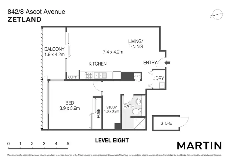 Floorplan of Homely apartment listing, 842/8 Ascot Avenue, Zetland NSW 2017