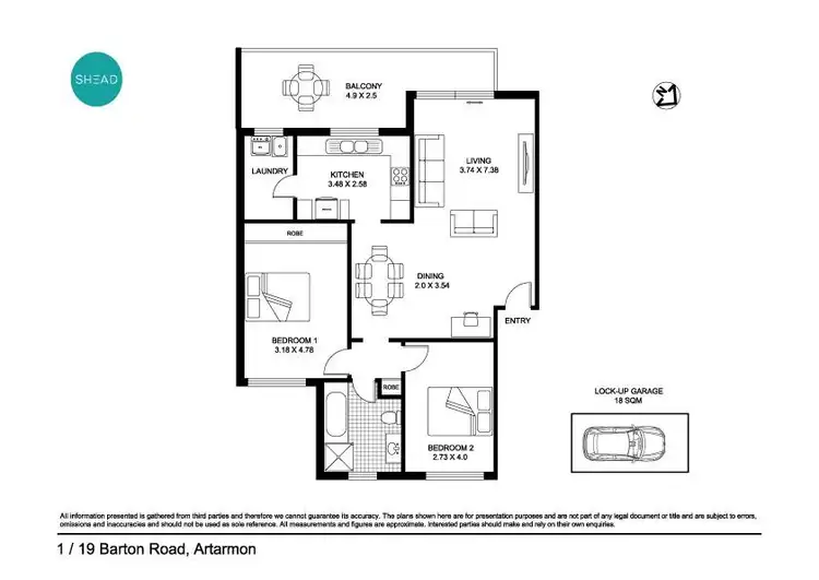 Floorplan of Homely apartment listing, 1/19 Barton Road, Artarmon NSW 2064