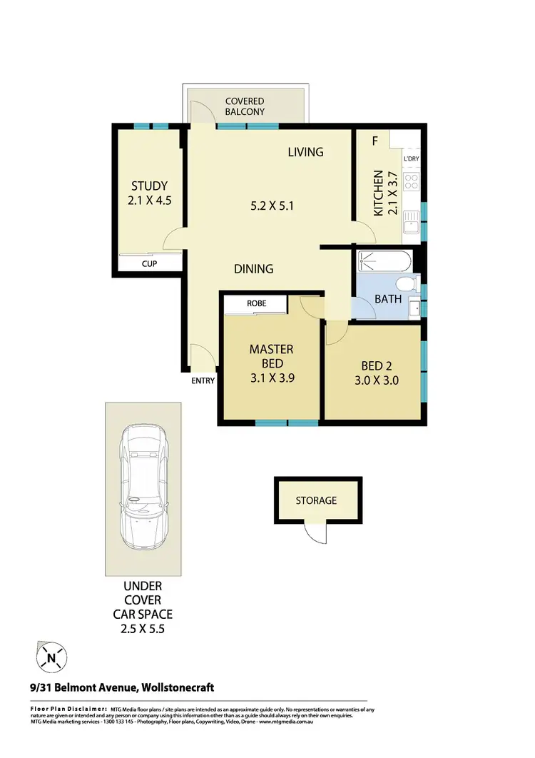 Floorplan of Homely apartment listing, 9/31 Belmont Avenue, Wollstonecraft NSW 2065