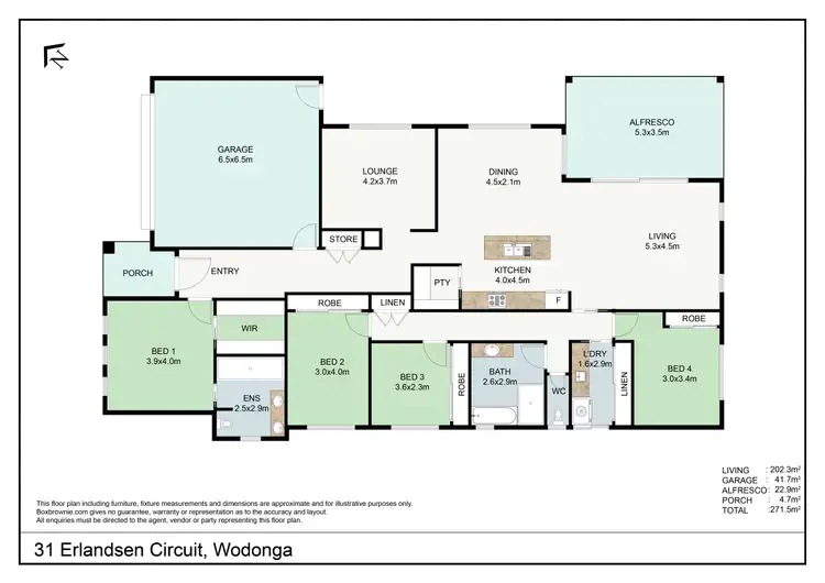 Floorplan of Homely house listing, 31 Erlandsen Circuit, Wodonga VIC 3690