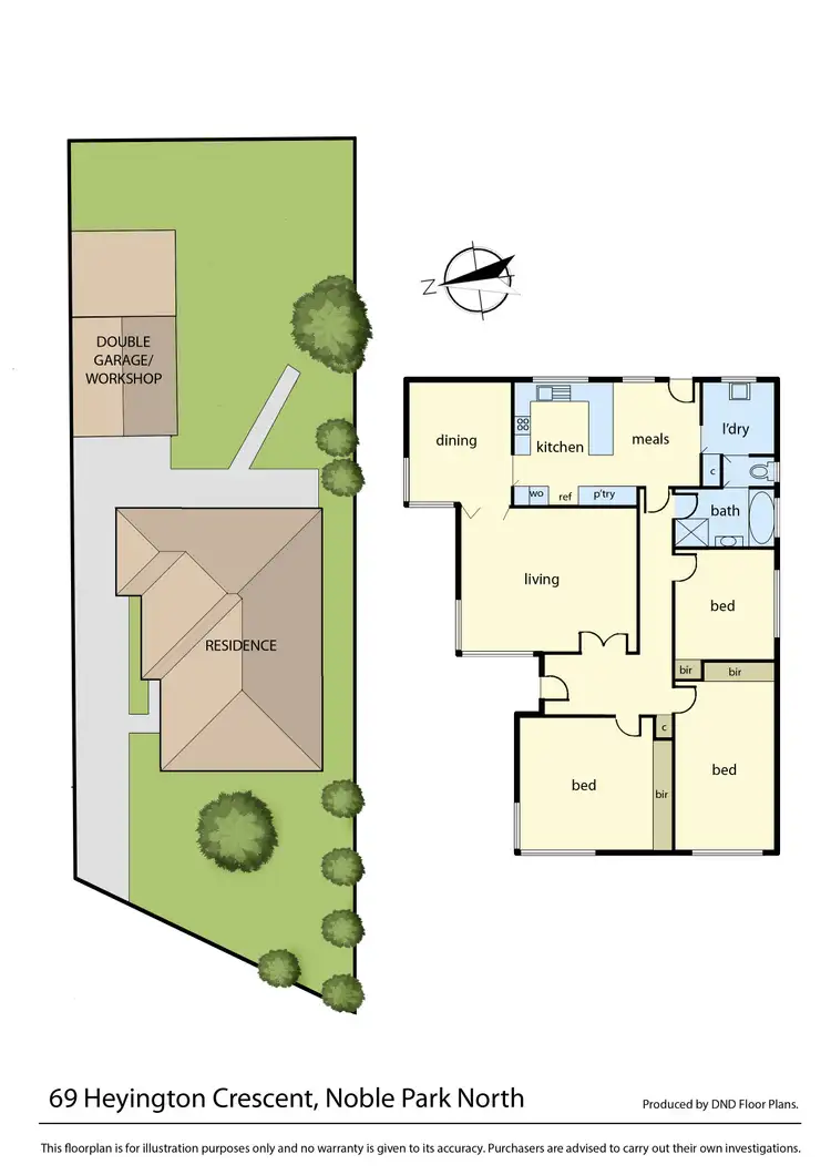 Floorplan of Homely house listing, 69 Heyington Crescent, Noble Park North VIC 3174