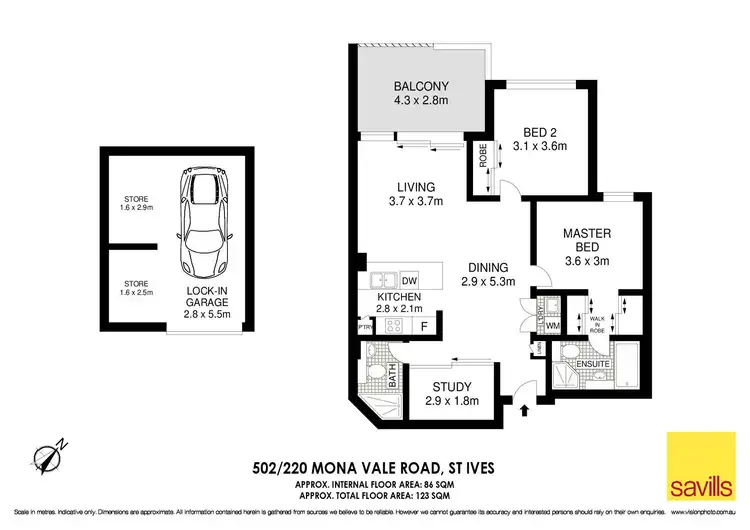 Floorplan of Homely apartment listing, 502/220 Mona Vale Road, St Ives NSW 2075