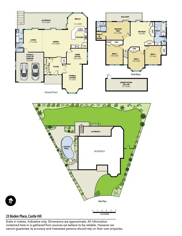 Floorplan of Homely house listing, 23 Boden Place, Castle Hill NSW 2154