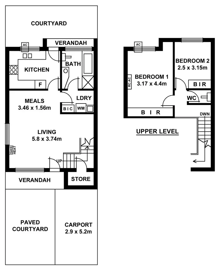 Floorplan of Homely unit listing, 8/71 Young Street, Parkside SA 5063
