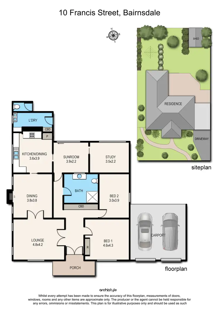Floorplan of Homely house listing, 10 Francis Street, Bairnsdale VIC 3875