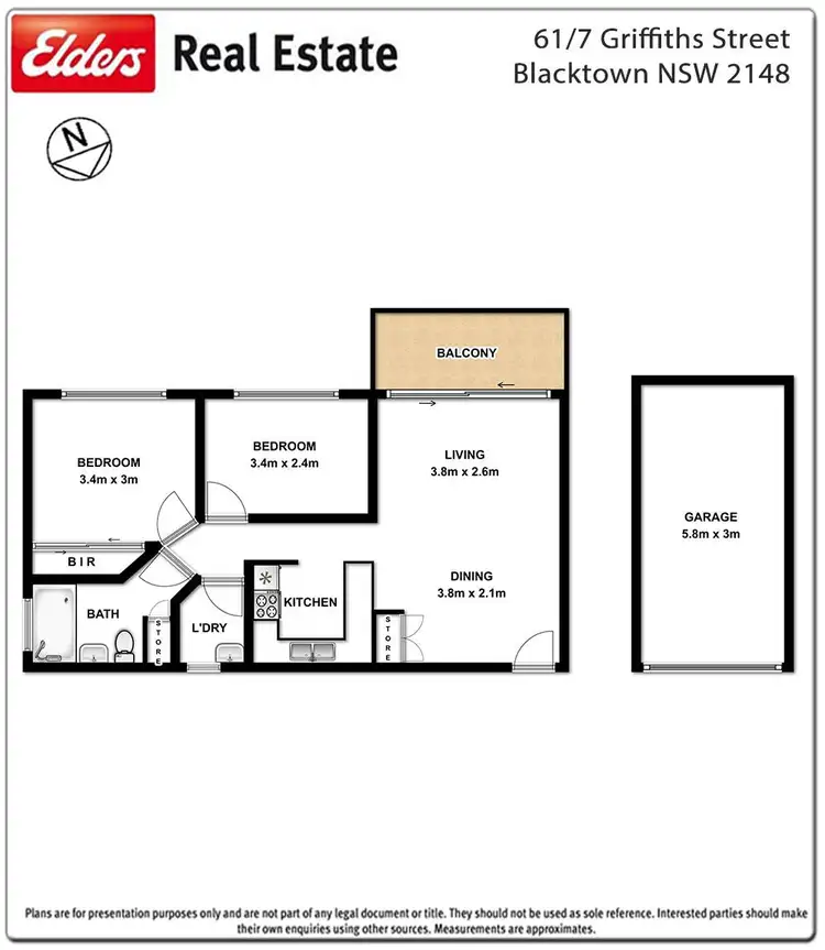 Floorplan of Homely unit listing, 61/7 Griffiths Street, Blacktown NSW 2148