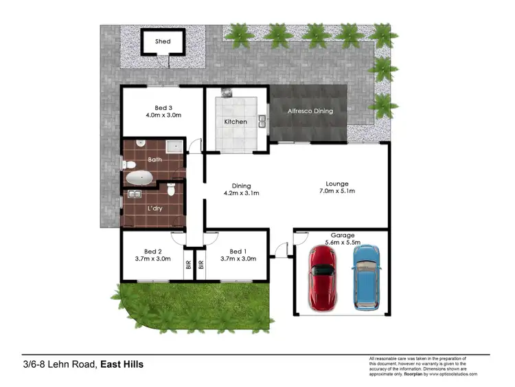 Floorplan of Homely villa listing, 3/6-8 Lehn Road, East Hills NSW 2213