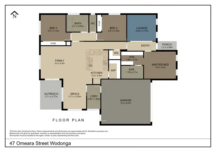 Floorplan of Homely house listing, 47 Omeara Street, Wodonga VIC 3690