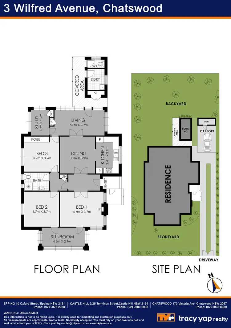 Floorplan of Homely house listing, 3 Wilfred Avenue, Chatswood NSW 2067