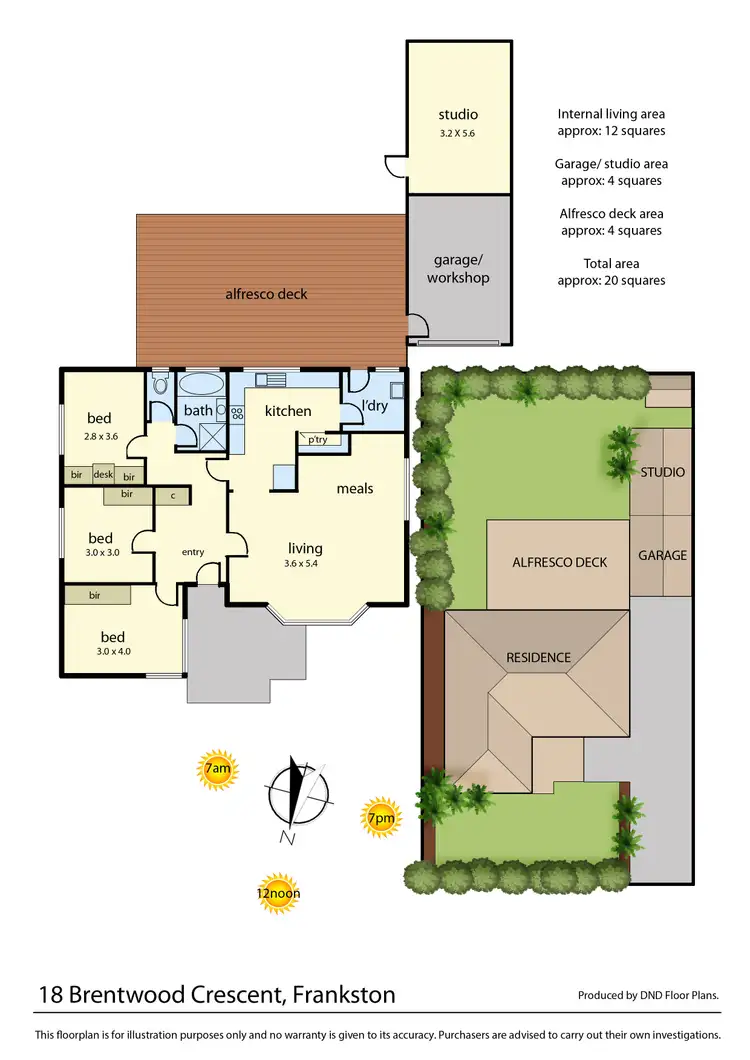 Floorplan of Homely house listing, 18 Brentwood Crescent, Frankston VIC 3199