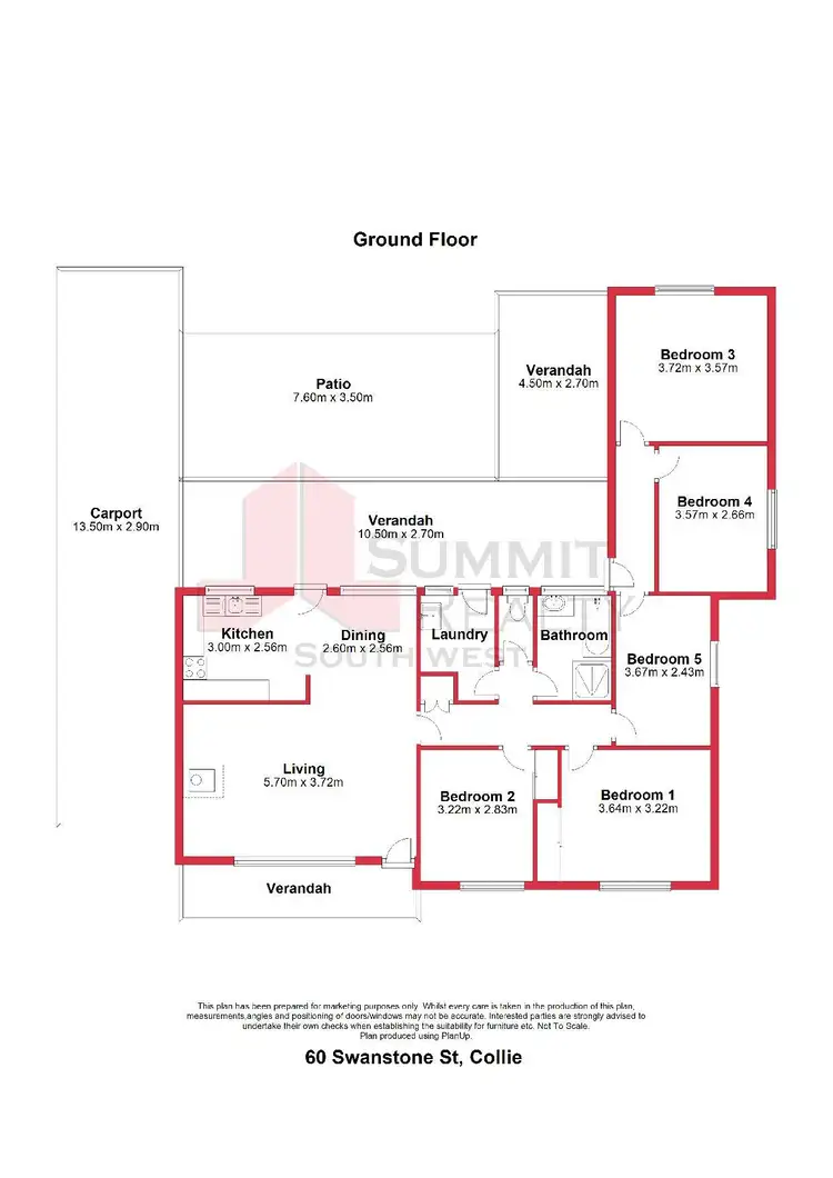 Floorplan of Homely house listing, 60 Swanstone Street, Collie WA 6225
