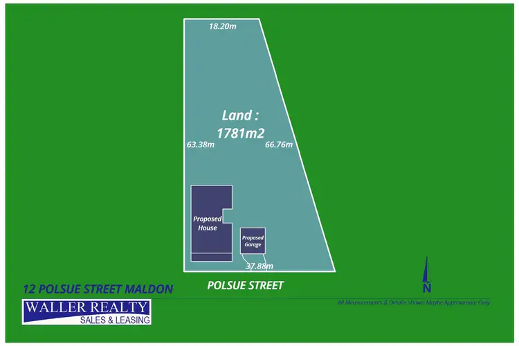 Floorplan of Homely land listing, 12 Polsue Street, Maldon VIC 3463