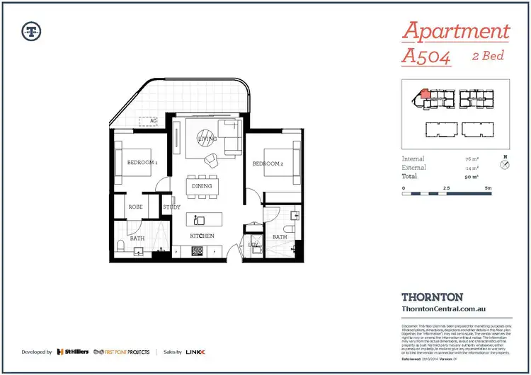 Floorplan of Homely apartment listing, 504/101A Lord Sheffield Circuit, Penrith NSW 2750