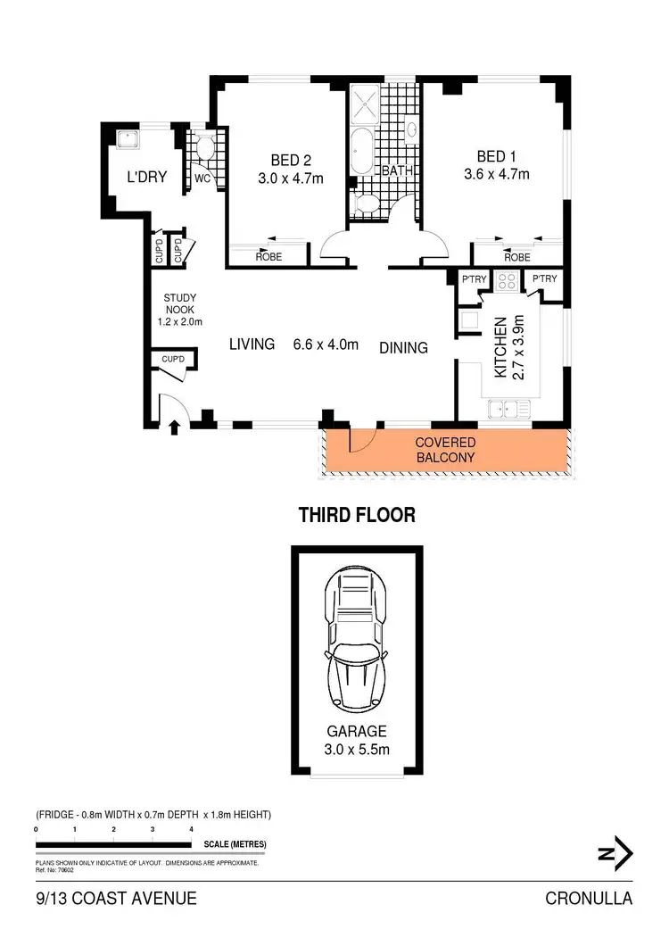 Floorplan of Homely unit listing, 9/13 Coast Avenue, Cronulla NSW 2230