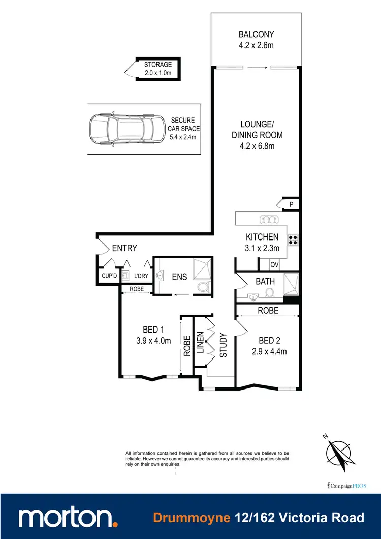 Floorplan of Homely apartment listing, 12/162-166 Victoria Road, Drummoyne NSW 2047