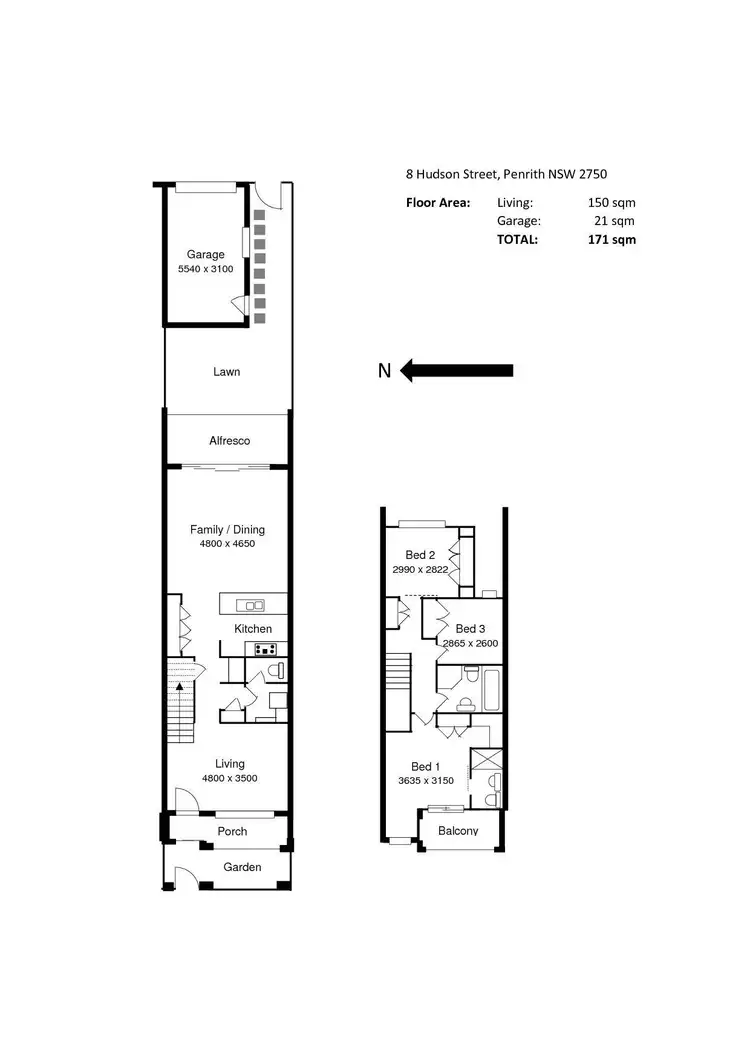 Floorplan of Homely house listing, 8 Hudson Street, Penrith NSW 2750