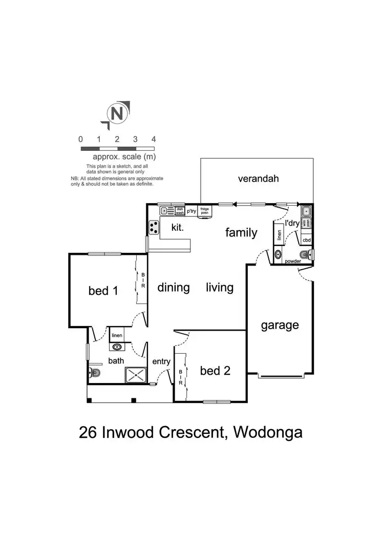 Floorplan of Homely house listing, 26 Inwood Crescent, Wodonga VIC 3690