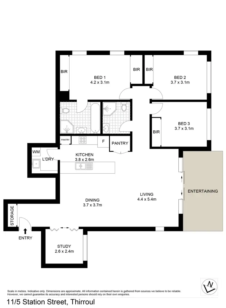 Floorplan of Homely unit listing, 11/5 Station Street, Thirroul NSW 2515