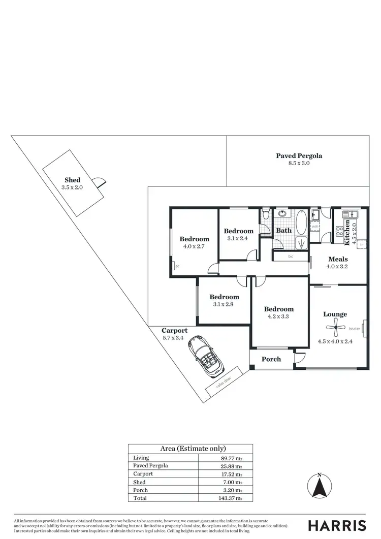 Floorplan of Homely unit listing, 22/14 Croker Road, Morphettville SA 5043