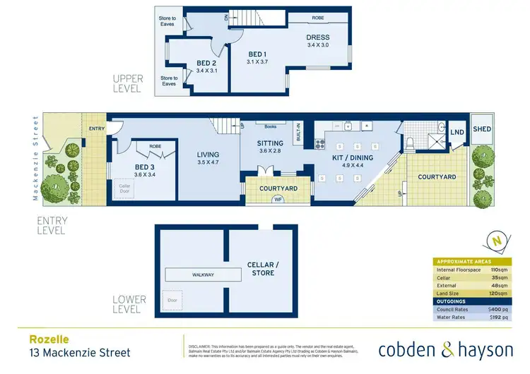 Floorplan of Homely house listing, 13 Mackenzie Street, Rozelle NSW 2039