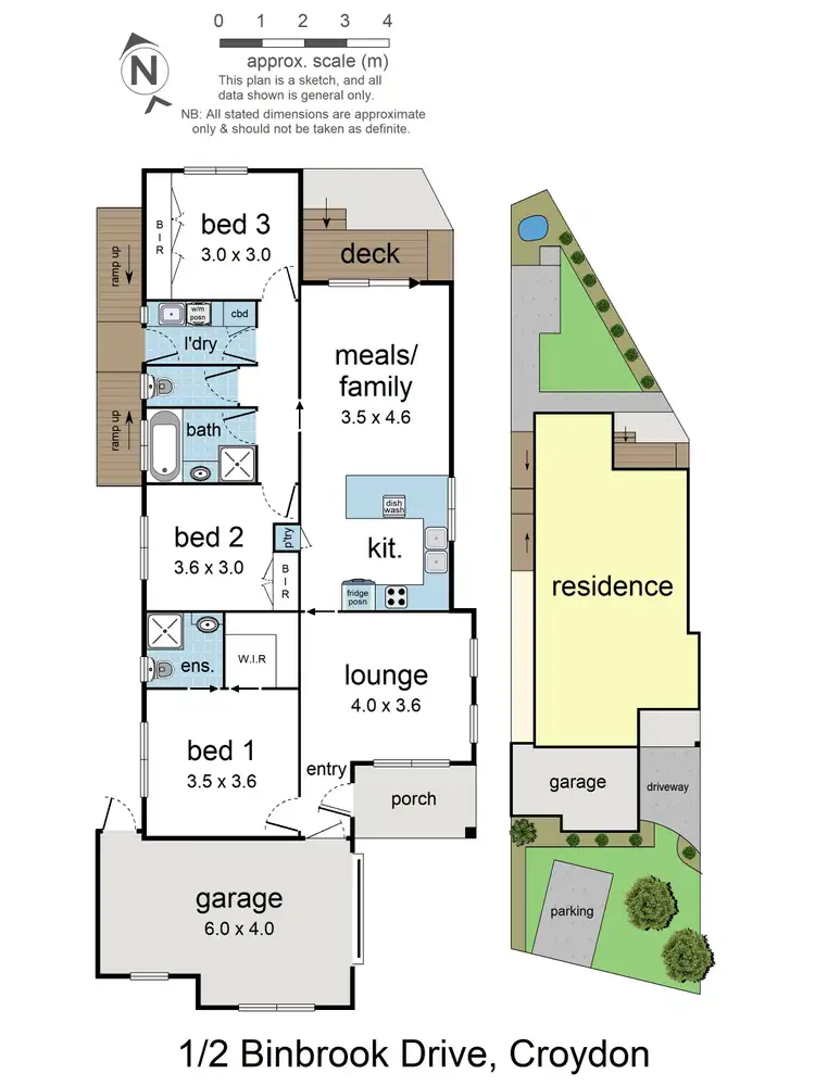 Floorplan of Homely unit listing, 1/2 Binbrook Drive, Croydon VIC 3136