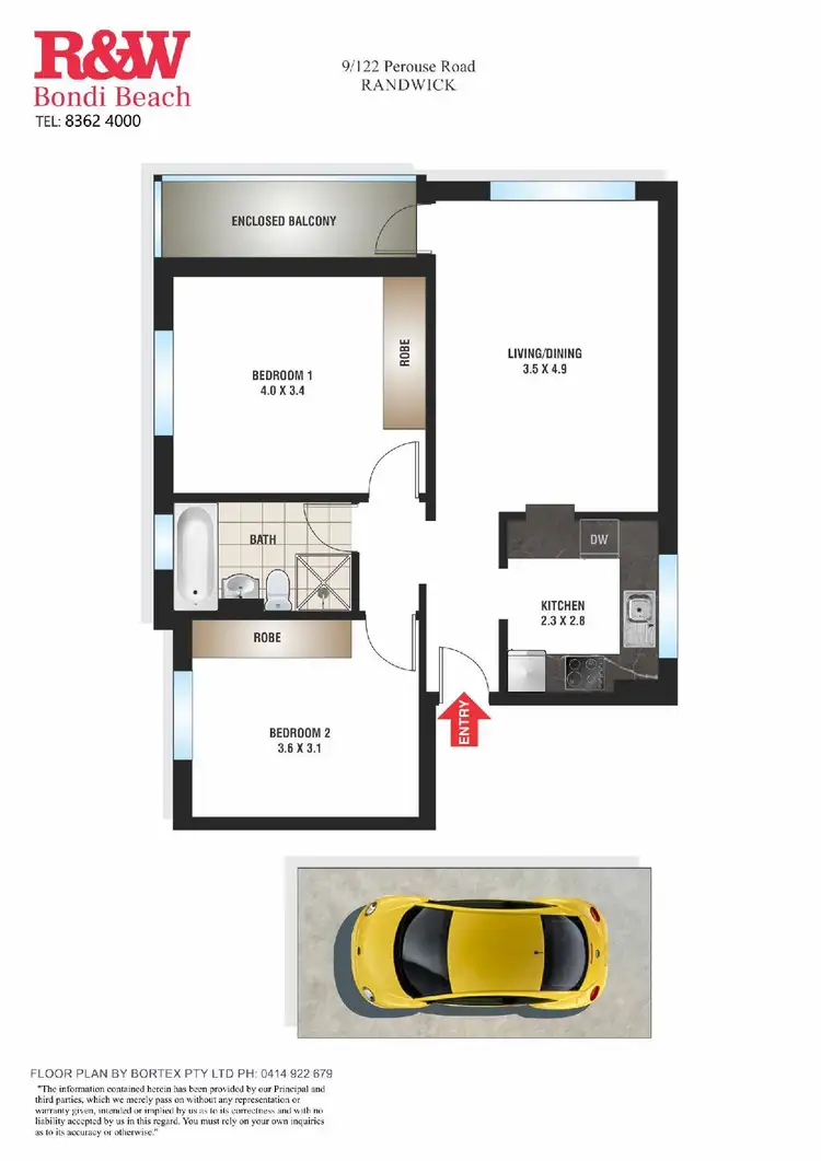 Floorplan of Homely apartment listing, 9/122 Perouse Road, Randwick NSW 2031