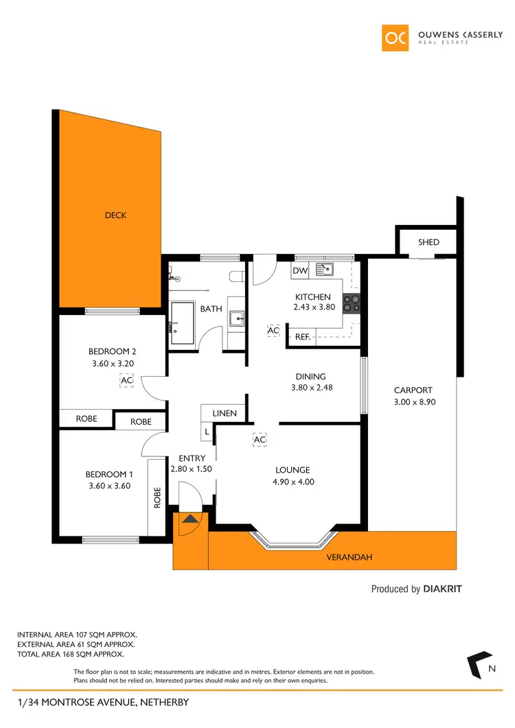 Floorplan of Homely house listing, 1/34 Montrose Avenue, Netherby SA 5062