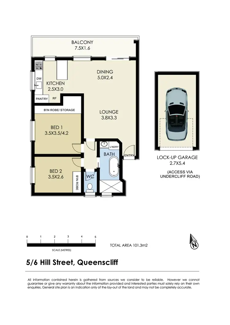 Floorplan of Homely apartment listing, 5/6 Hill Street, Queenscliff NSW 2096