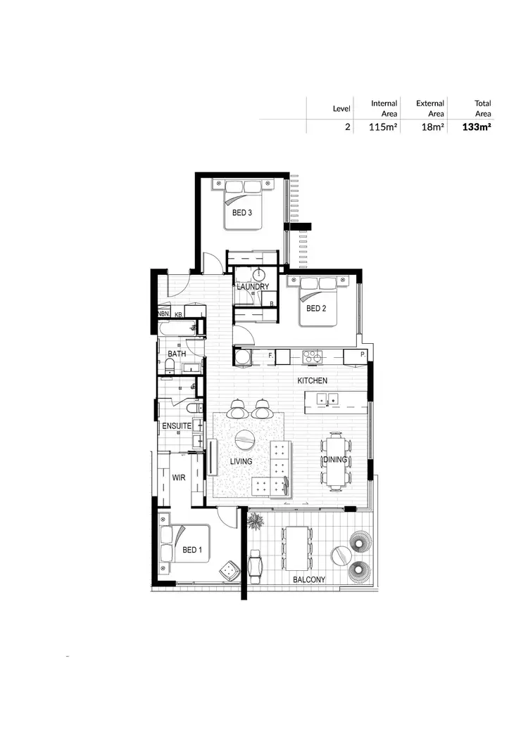 Floorplan of Homely apartment listing, 1310/39 Banya Street, Bulimba QLD 4171