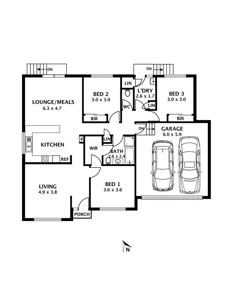 Floorplan of Homely unit listing, 15/17A Cornish Street, Sunbury VIC 3429