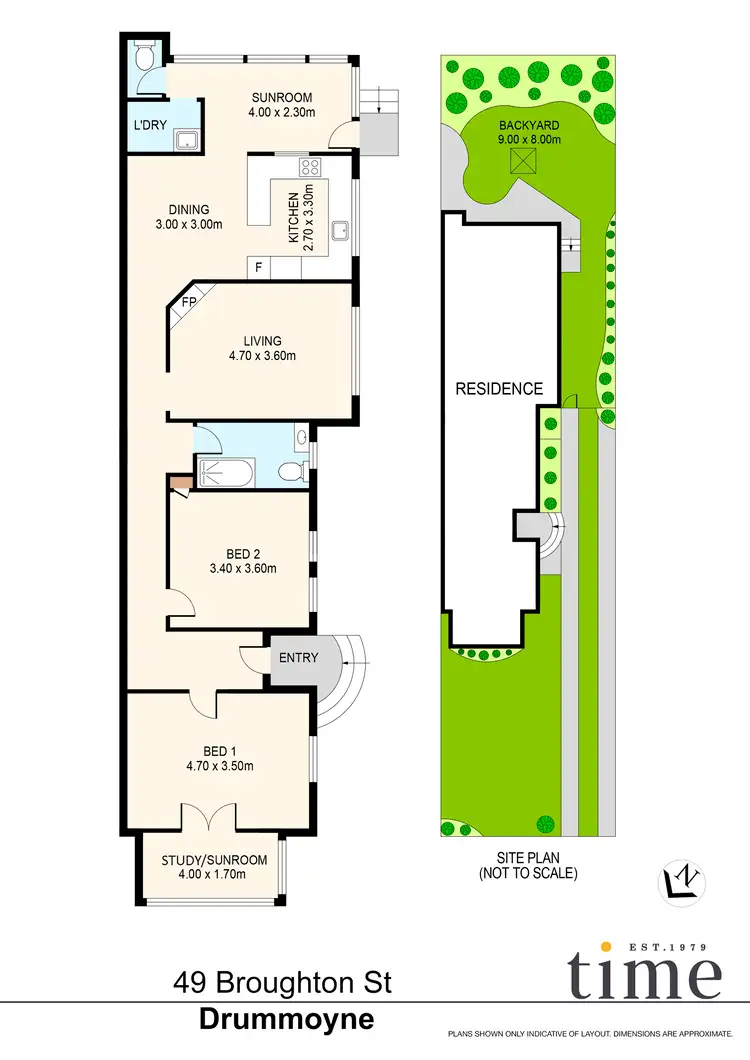 Floorplan of Homely semi-detached listing, 49 Broughton Street, Drummoyne NSW 2047