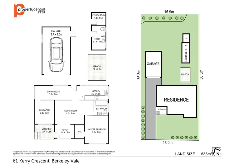 Floorplan of Homely house listing, 61 Kerry Crescent, Berkeley Vale NSW 2261