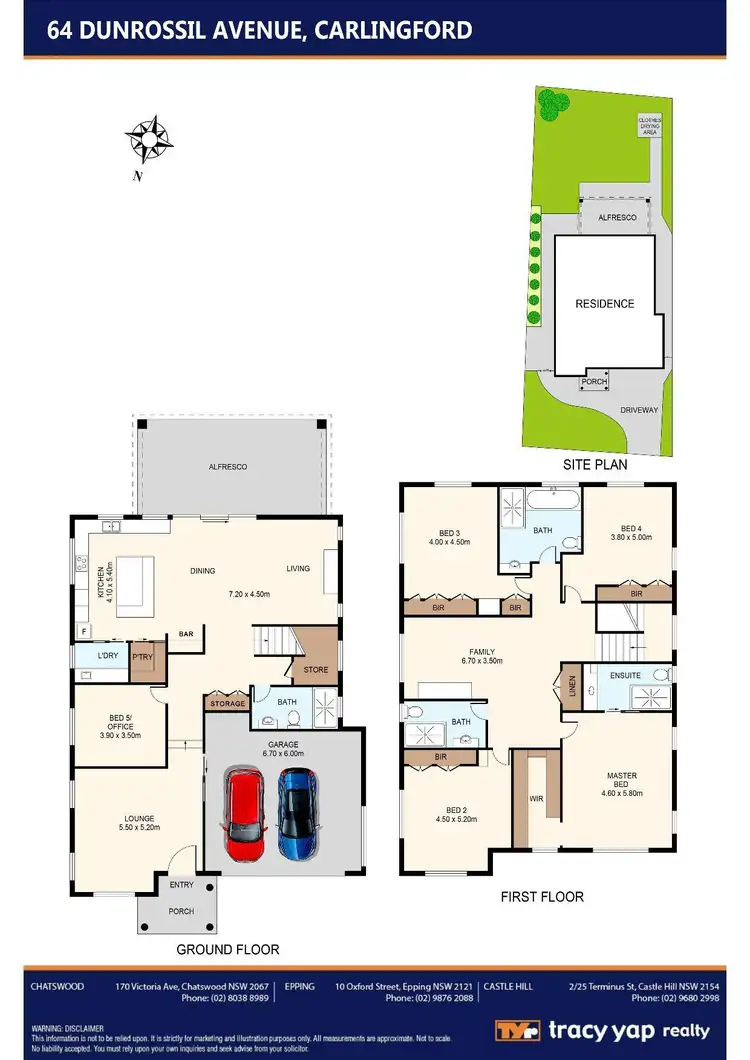 Floorplan of Homely house listing, 64 Dunrossil Avenue, Carlingford NSW 2118