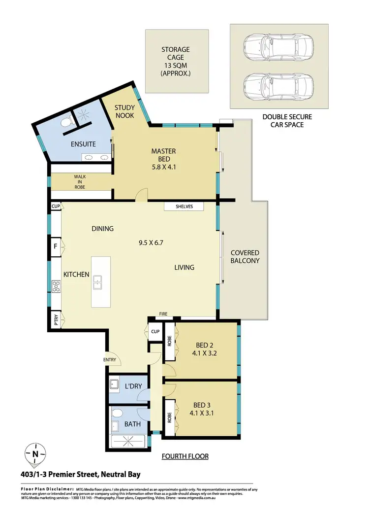 Floorplan of Homely apartment listing, 403/1-3 Premier Street, Neutral Bay NSW 2089