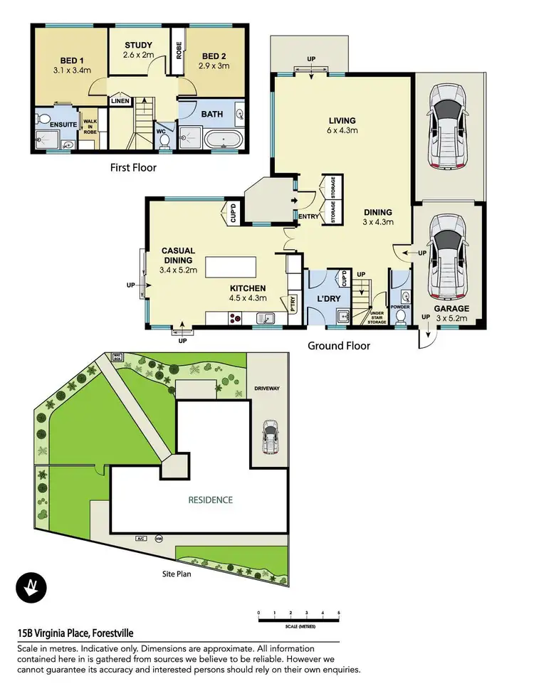 Floorplan of Homely townhouse listing, 15B Virginia Place, Forestville NSW 2087