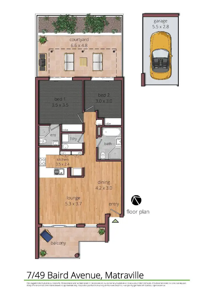 Floorplan of Homely apartment listing, 7/49 Baird Avenue, Matraville NSW 2036