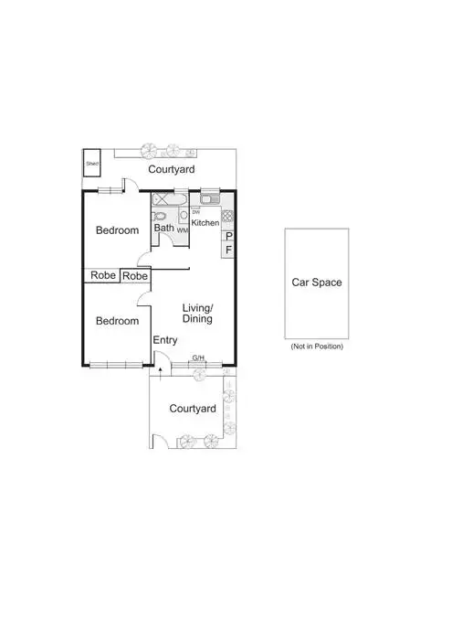 Floorplan of Homely apartment listing, 3/46 Foam Street, Elwood VIC 3184