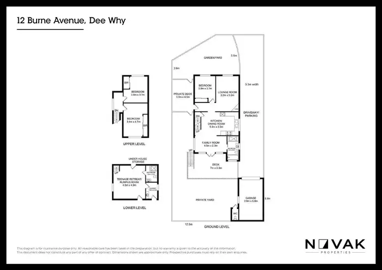 Floorplan of Homely house listing, 12 Burne Avenue, Dee Why NSW 2099