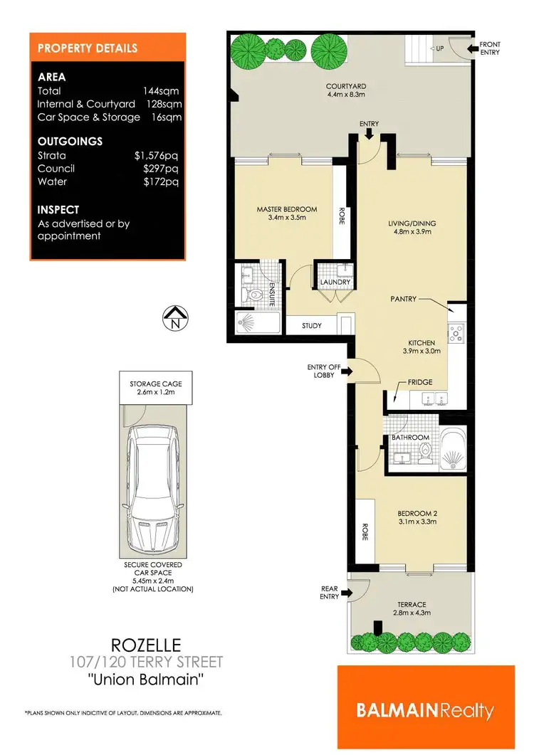 Floorplan of Homely apartment listing, 107/120 Terry Street, Rozelle NSW 2039
