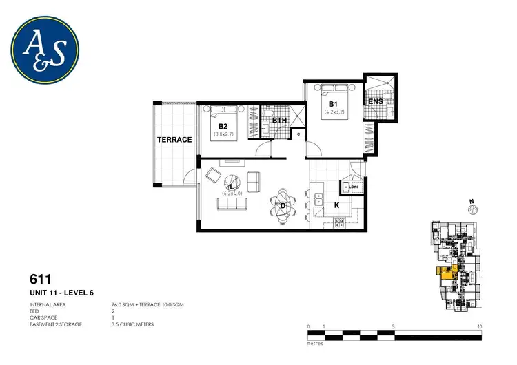 Floorplan of Homely apartment listing, 611/1-3 Pretoria Parade, Hornsby NSW 2077