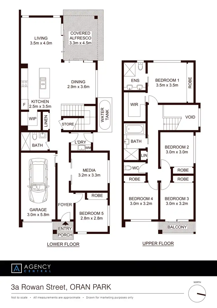 Floorplan of Homely semi-detached listing, 3a Rowan Street, Oran Park NSW 2570