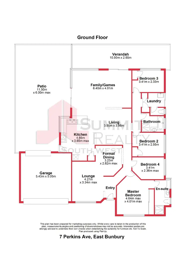 Floorplan of Homely house listing, 7 Perkins Avenue, East Bunbury WA 6230