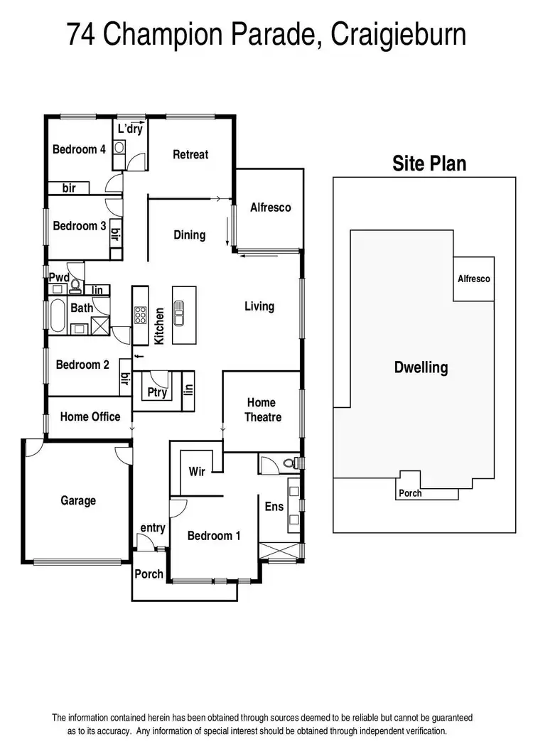 Floorplan of Homely house listing, 74 Champion Parade, Craigieburn VIC 3064