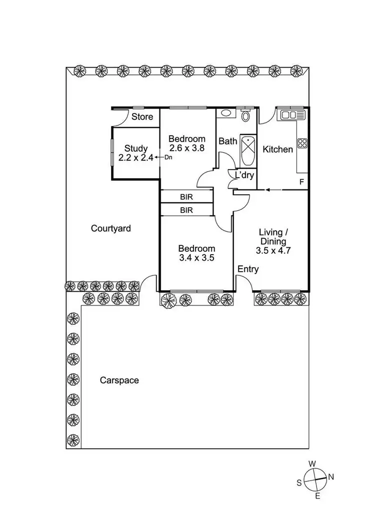 Floorplan of Homely unit listing, 4/137 Hutton Street, Thornbury VIC 3071