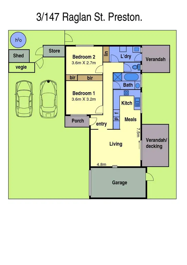 Floorplan of Homely unit listing, 3/147 Raglan Street, Preston VIC 3072