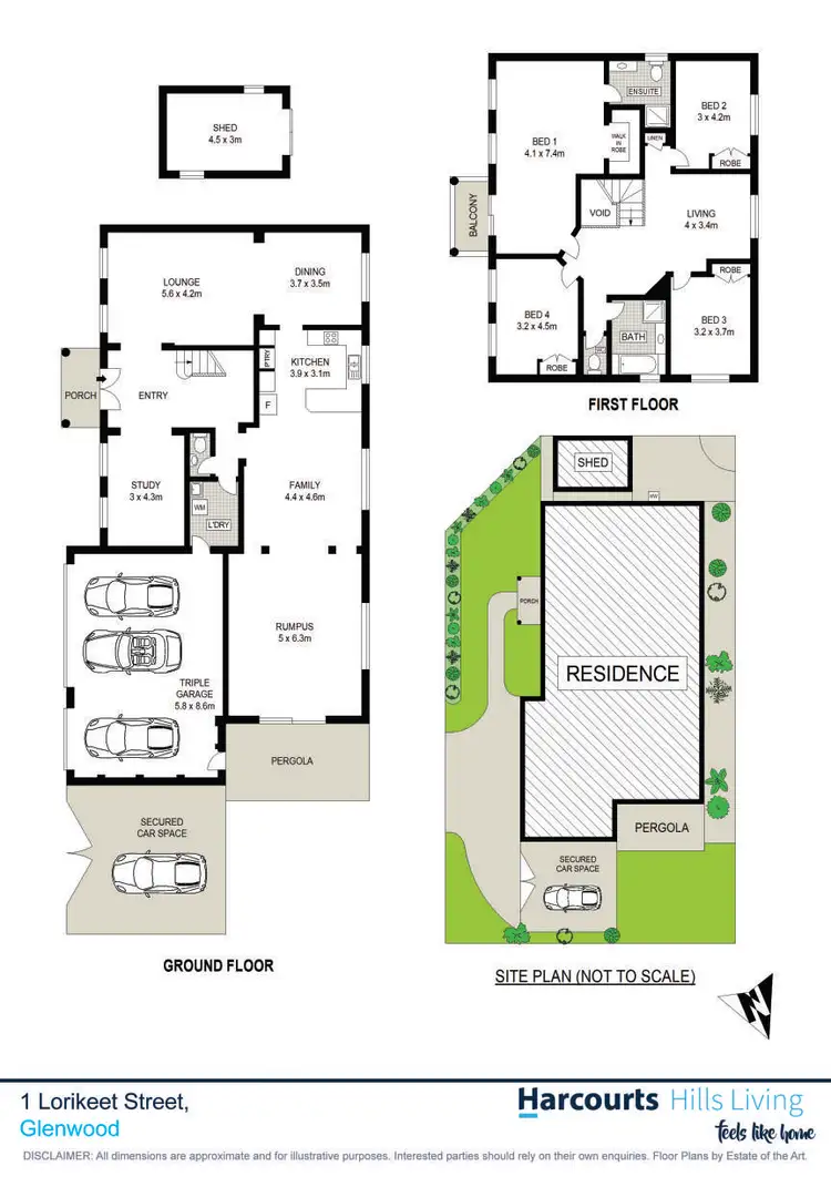 Floorplan of Homely house listing, 1 Lorikeet Street, Glenwood NSW 2768