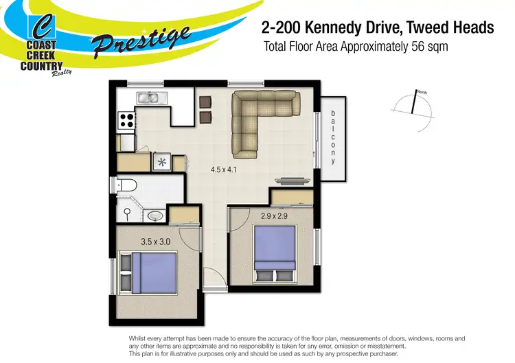 Floorplan of Homely unit listing, 2/200 Kennedy Drive, Tweed Heads West NSW 2485